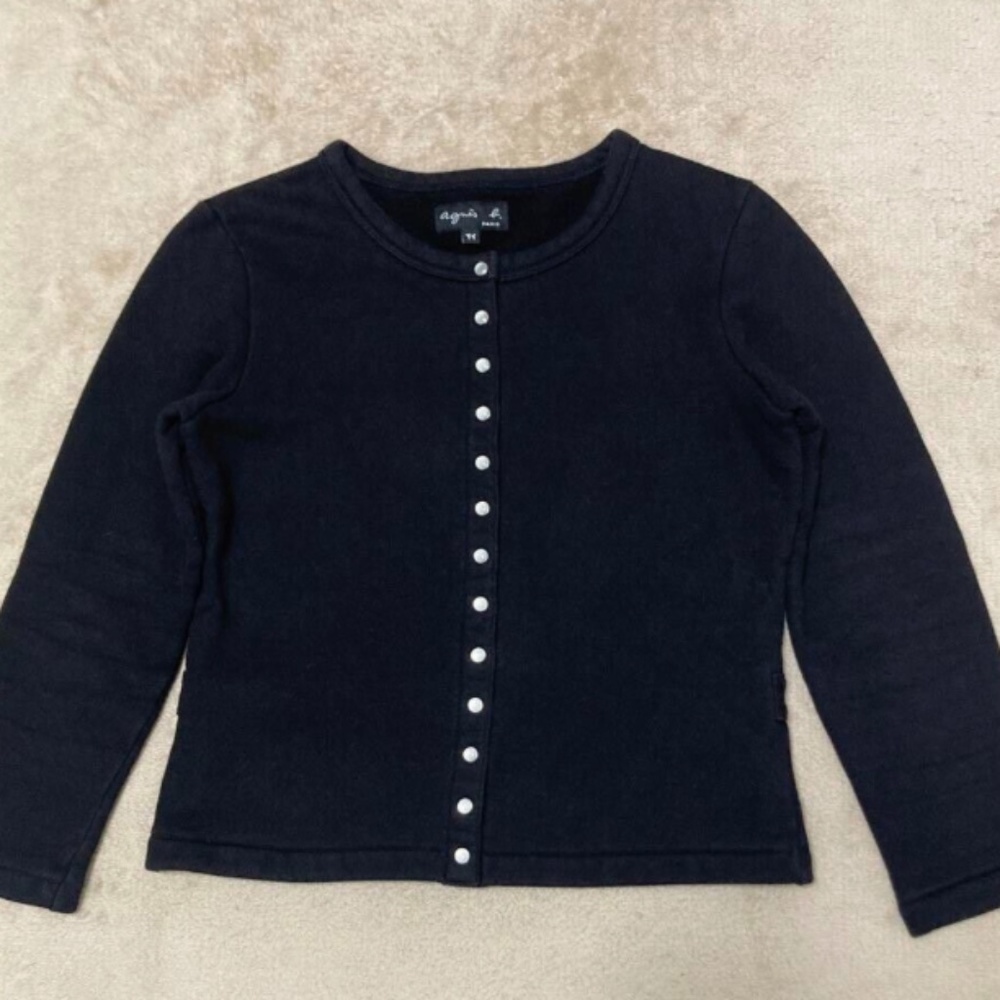 Agnes B Snap Button Cardigan Pression Brushed Lining (Small)